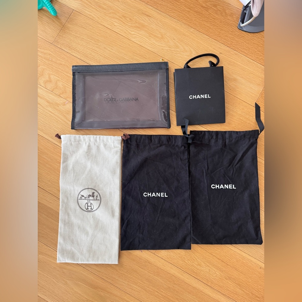 Designer Chanel Hermes Dolce & Gabbana dust paper and plastic bags